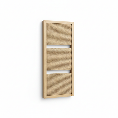 Rascador de pared para gatos con paneles de sisal natural