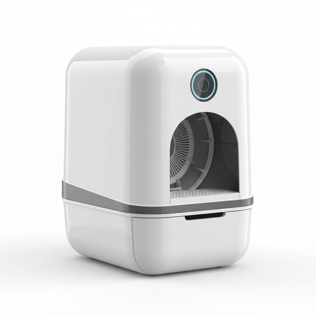 Arenero autolimpiable para gatos con sensor inteligente